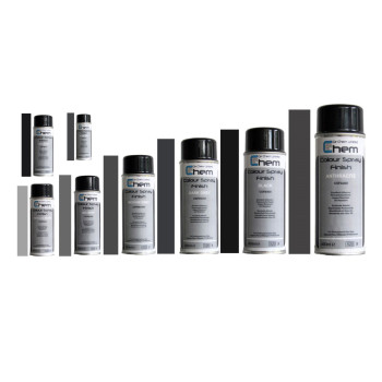 Paint for plastics or metal in shades of grey.